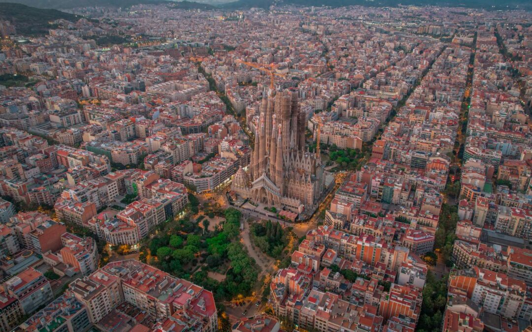 Basilica Sagrada Familia in Barcelona under construction since 1882