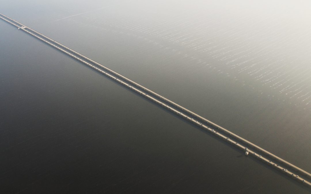 Langste brug (over water) is de Lake Pontchartrain Causeway in de Verenigde Staten