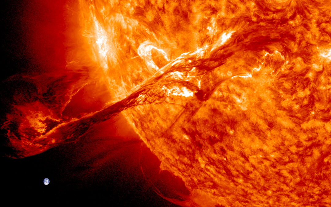 The Sun is almost 110 times larger than the Earth